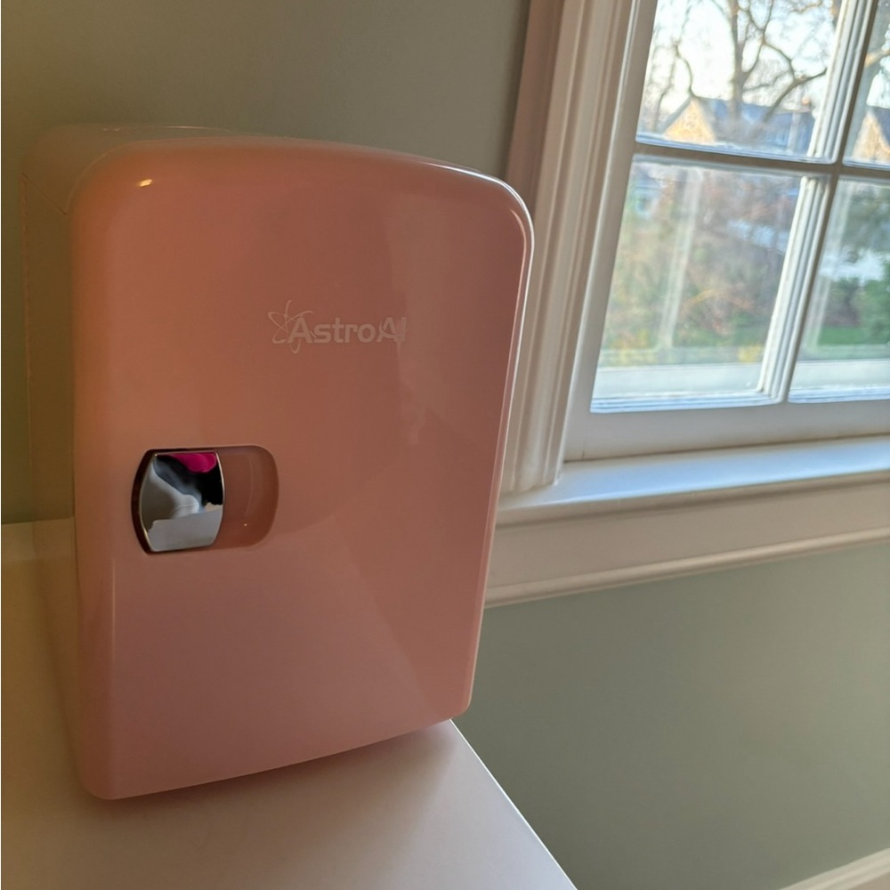 Pink Astro Ai mini fridge